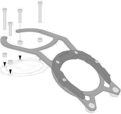 SW-Motech PRO tank ring. Black. Motoguzzi V85 TT (19-). | TRT.00.787.31500/B