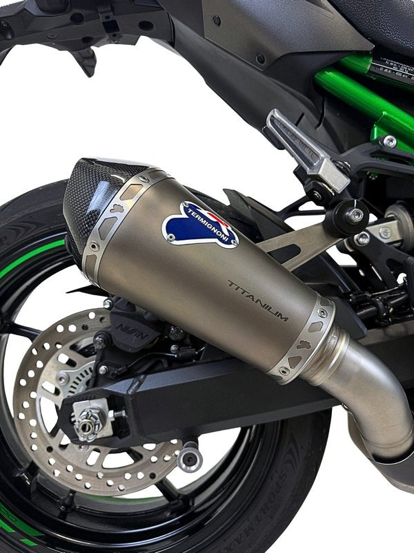 LINK PIPE + SILENCER CONICAL, LINK PIPE + SLIP ON + HEATSHIELD, STAINLESS STEEL, TITANIUM