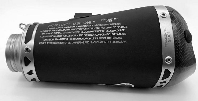 LINK PIPE + SILENCER RLV-D54CN INOX CAM NERA, LINK PIPE + SLIP ON , STAINLESS STEEL, BLACK S.STEEL