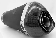 LINK PIPE + SILENCER RLV-D54CN INOX CAM NERA, LINK PIPE + SLIP ON , STAINLESS STEEL, BLACK S.STEEL