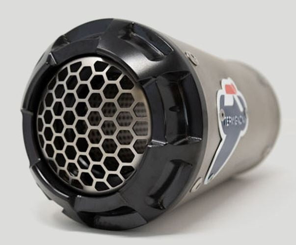 LINK PIPE + SILENCER CONICAL GP2R RHT, LINK PIPE + SLIP ON , TITANIUM , ALLUMINIUM