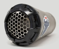 LINK PIPE + SILENCER CONICAL GP2R RHT, LINK PIPE + SLIP ON , TITANIUM , ALLUMINIUM