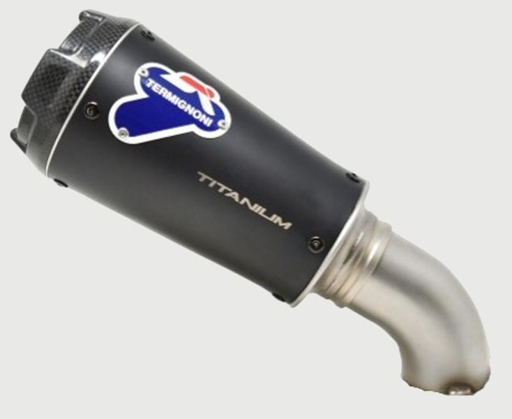 LINK PIPE + SILENCER CONICAL GP2R - BLACK, LINK PIPE + SLIP ON , TITANIUM , BLACK ALLUMINIUM