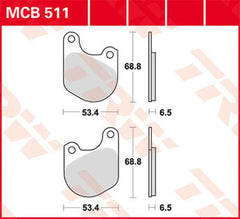 TRW BRAKE PAD TRW MCB511 | MCB511