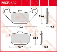 TRW BRAKE PAD TRW MCB532 | MCB532