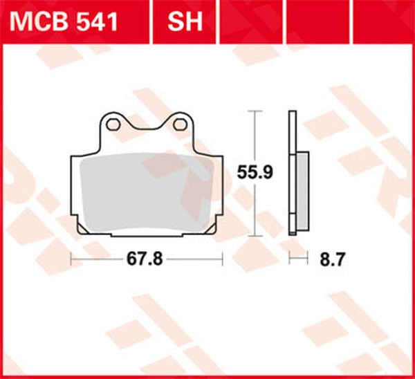 TRW BRAKE PAD TRW MCB541 | MCB541