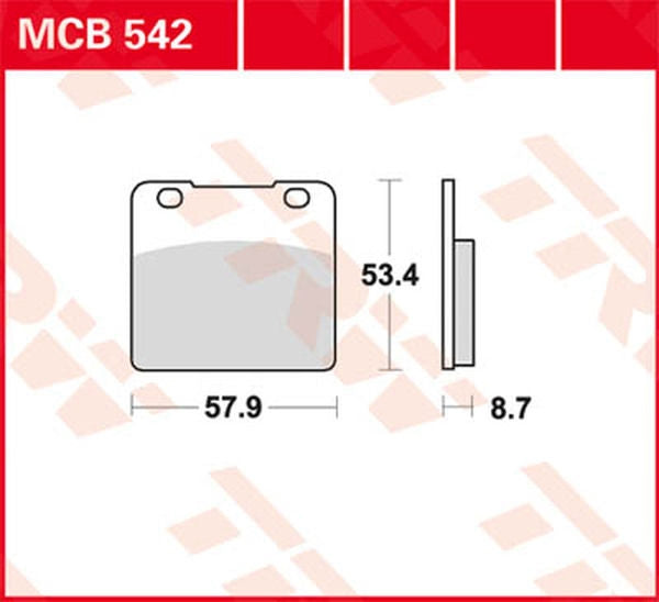 TRW BRAKE PAD TRW MCB542 | MCB542