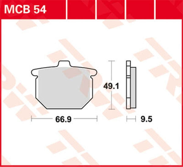 TRW BRAKE PAD TRW MCB54 | MCB54