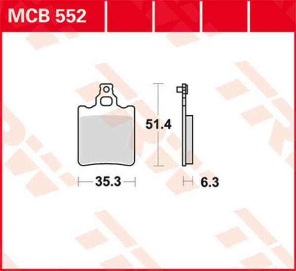 TRW BRAKE PAD TRW MCB552 | MCB552