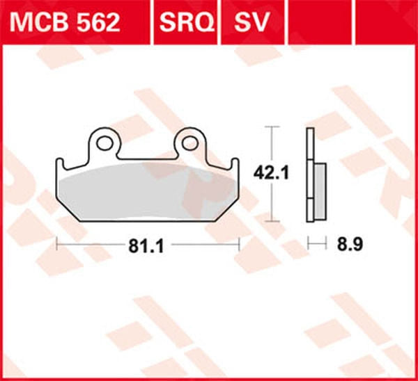 TRW BRAKE PAD TRW MCB562SV | MCB562SV