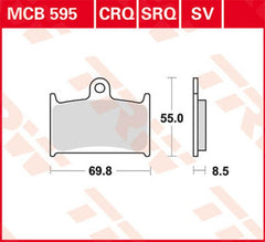 TRW BRAKE PAD TRW MCB595SV | MCB595SV