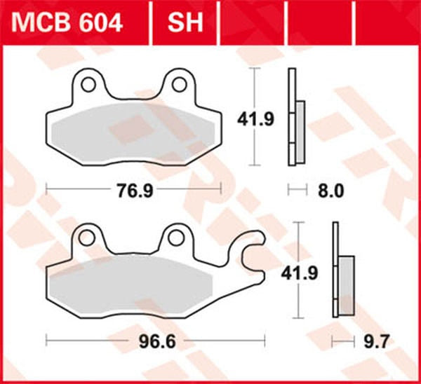 TRW BRAKE PAD TRW MCB604 | MCB604