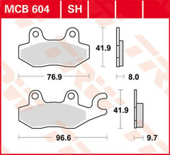 TRW BRAKE PAD TRW MCB604 | MCB604