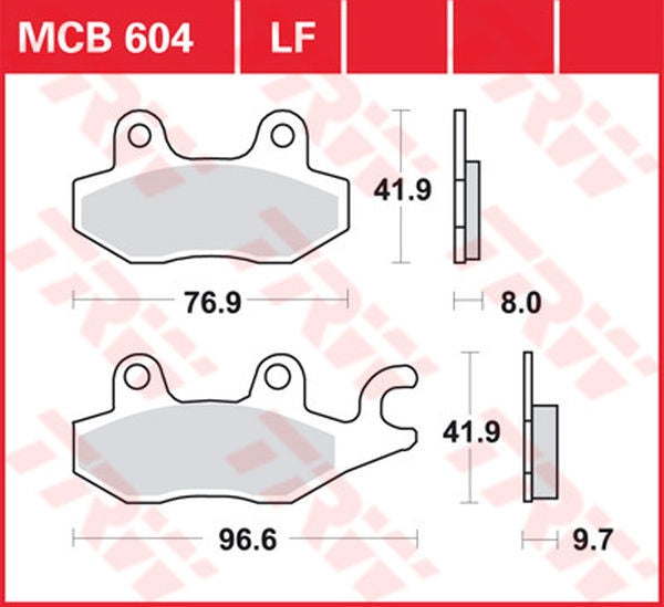 TRW BRAKE PAD TRW MCB604 | MCB604