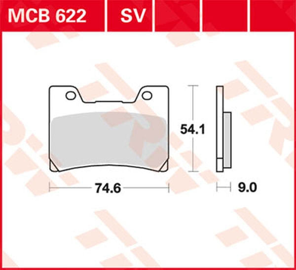 TRW BRAKE PAD TRW MCB622SV | MCB622SV