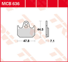TRW BRAKE PAD ORGANIC STREET | MCB636