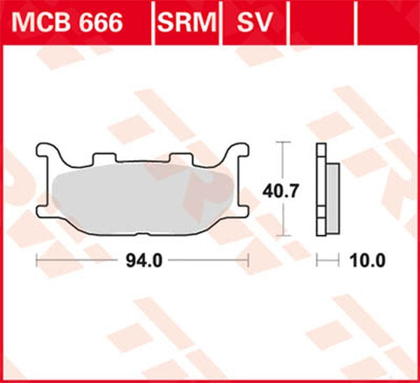 TRW BRAKE PAD TRW MCB666 | MCB666