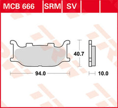 TRW BRAKE PAD TRW MCB666SV | MCB666SV