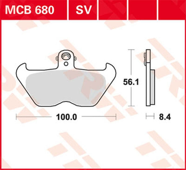 TRW BRAKE PAD TRW MCB680SV | MCB680SV