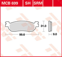 TRW BRAKE PAD TRW MCB699 | MCB699