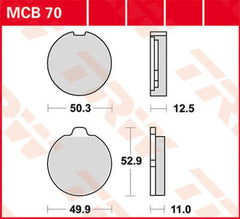 TRW BRAKE PAD TRW MCB70 | MCB70