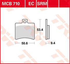 TRW BRAKE PAD ORGANIC SCOOTER -125 | MCB710EC