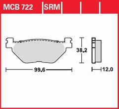 TRW BRAKE PAD SINTER SCOOTER 125+ | MCB722SRM