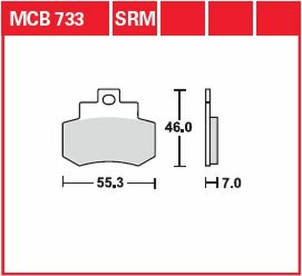TRW BRAKE PAD ORGANIC STREET | MCB733