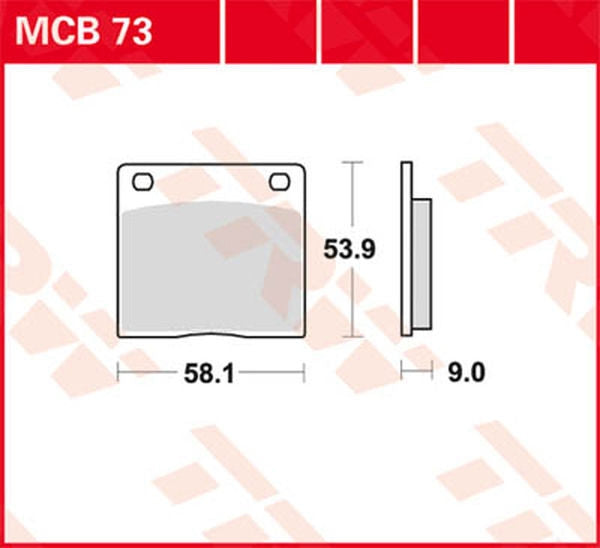 TRW BRAKE PAD TRW MCB73 | MCB73