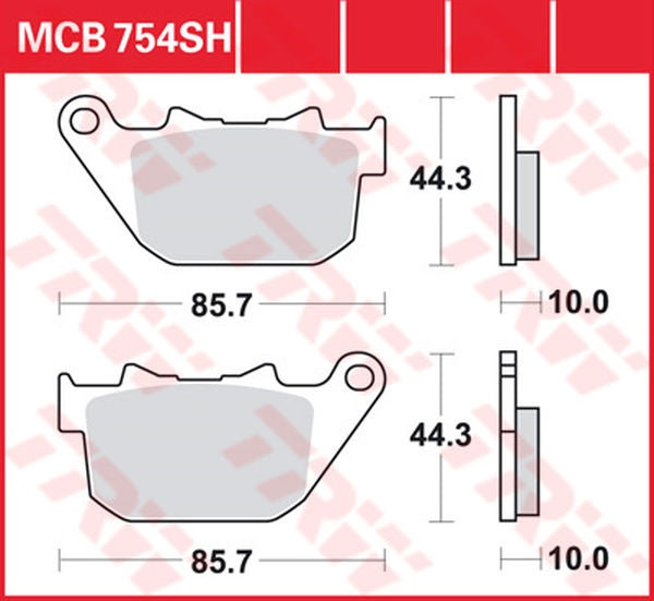 TRW BRAKE PAD TRW MCB754SH | MCB754SH