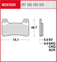 TRW BRAKE PAD TRW | MCB755TRQ