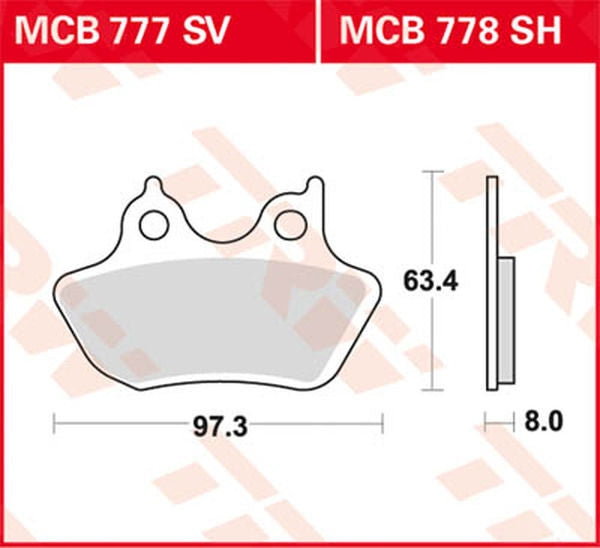TRW BRAKE PAD TRW MCB777SV | MCB777SV