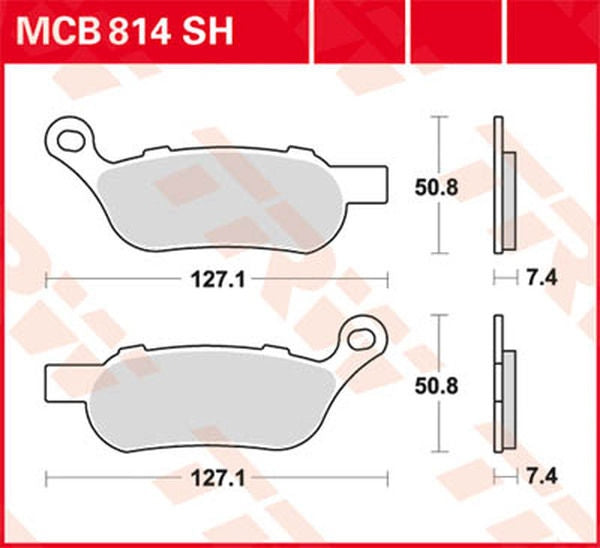 TRW BRAKE PAD TRW MCB814SH | MCB814SH