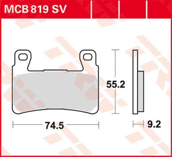 TRW BRAKE PAD MCB819SV | MCB819SV
