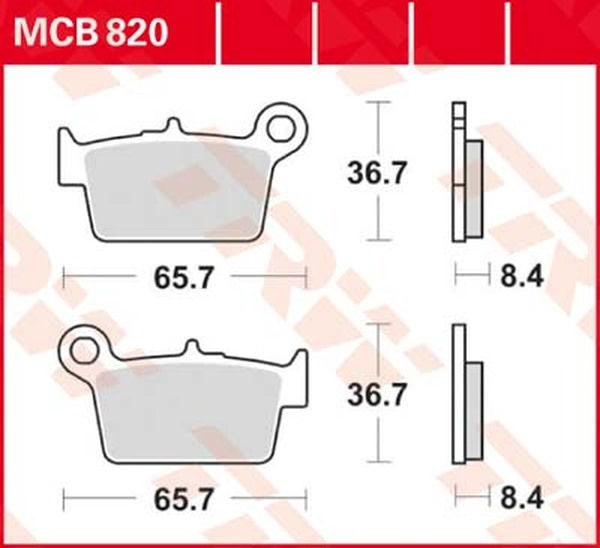 TRW BRAKE PAD ORGANIC STREET | MCB820