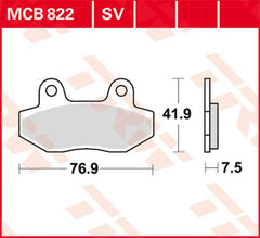 TRW BRAKE PAD TRW MCB822 | MCB822