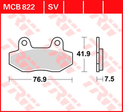TRW BRAKE PAD TRW MCB822 | MCB822