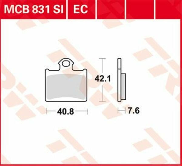 TRW BRAKE PAD ORGANIC OFFROAD | MCB831EC