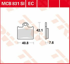 TRW BRAKE PAD ORGANIC OFFROAD | MCB831EC
