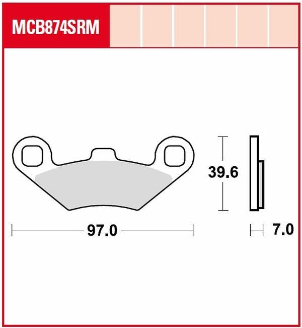 TRW BRAKE PAD SINTER SCOOTER | MCB874SRM