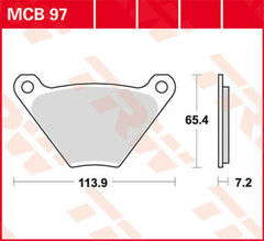 TRW BRAKE PAD TRW MCB97 | MCB97