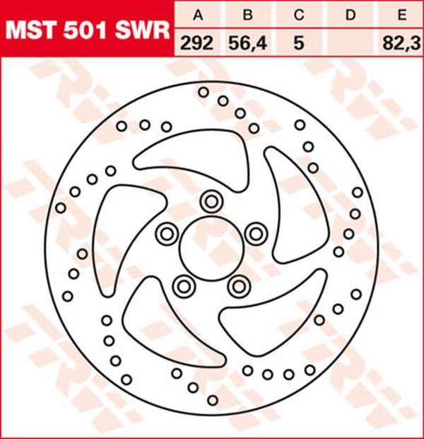 TRW REAR BRAKE DISC BT SWEPT RIGHT | MST501SWR