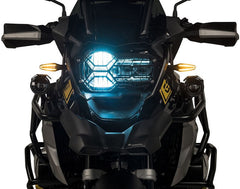 TOURATECH Stainless steel headlight protector black, with quick release fastener for LED headlight, for BMW R1250GS/ R1250GS Adventure *OFFROAD USE ONLY* | 01-037-5095-0
