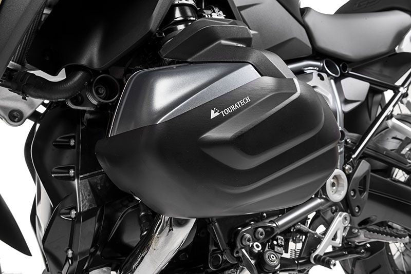 TOURATECH Cylinder protection aluminium black (set) for BMW R1250GS / R1250R / R1250RS / R1250RT | 01-037-5132-0