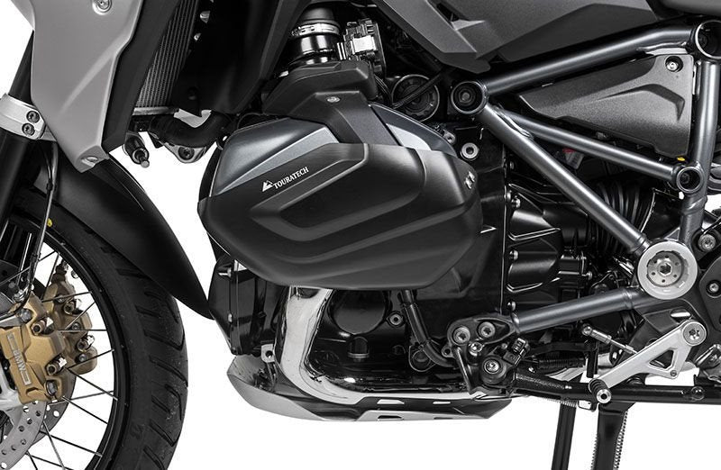 TOURATECH Cylinder protection aluminium black (set) for BMW R1250GS / R1250R / R1250RS / R1250RT | 01-037-5132-0