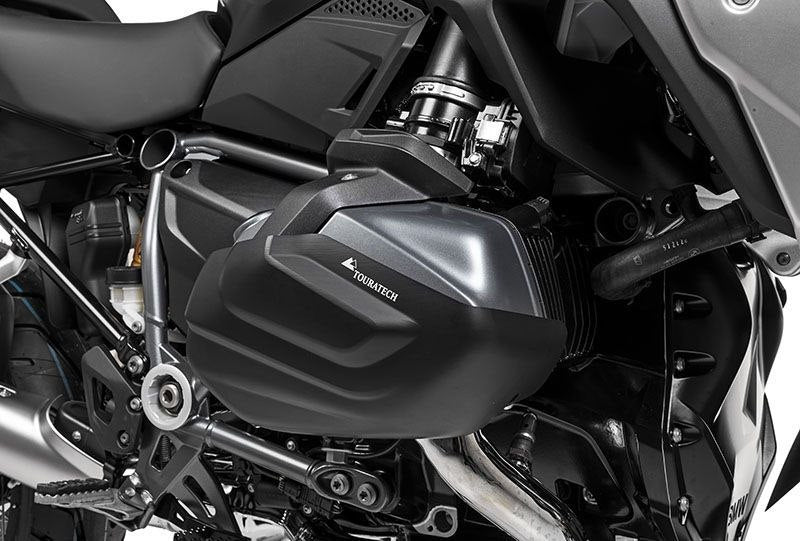 TOURATECH Cylinder protection aluminium black (set) for BMW R1250GS / R1250R / R1250RS / R1250RT | 01-037-5132-0