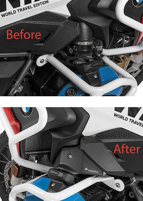 TOURATECH Cover for butterfly valves (Set), black, for BMW R1250GS/ R1200GS (LC) from 2017 | 01-037-5495-0