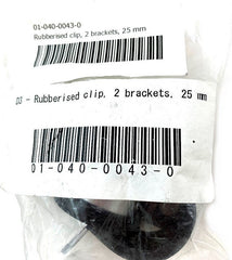TOURATECH / ツアラテック Rubberised clip, 2 brackets, 25 mm | 01-040-0043-0
