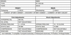 TOURATECH Progressive replacement springs for front and rear shock absorber BMW R1150GS 1999-2003 "Original BMW shocks" | 01-040-5861-0