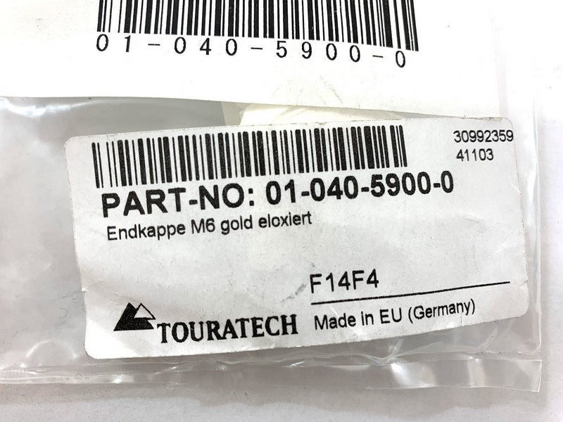 Touratech End Cap M6 Gold Anodized | 01-040-5900-0